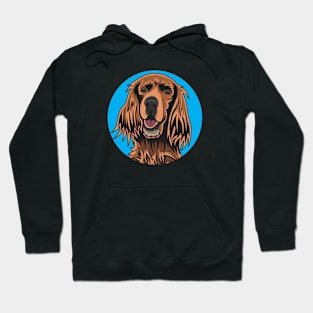 Irish Setter Blue Circle Hoodie